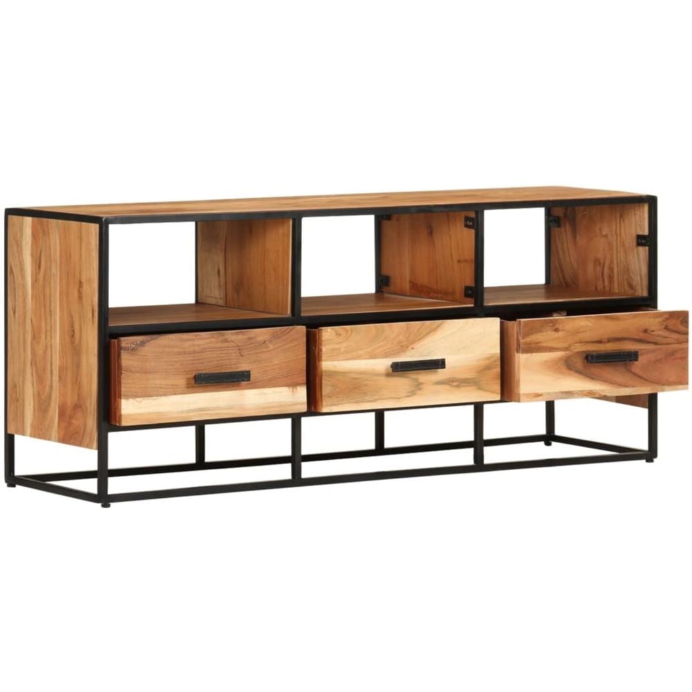 Mobile Porta Tv 110x30x45 Cm In Legno Massello Di Acacia - Foto 1