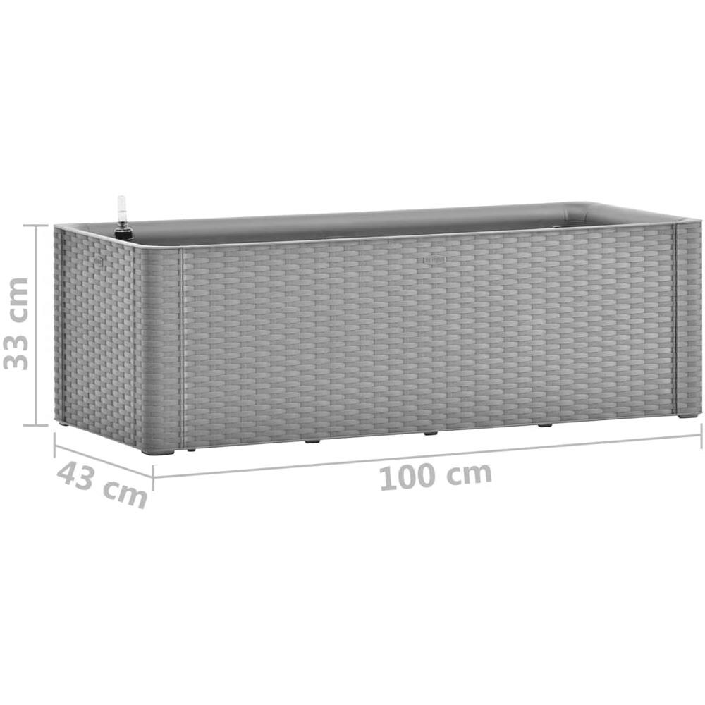 Letto Rialzato Da Giardino Con Irrigazione Grigio 100x43x33cm - Foto 6