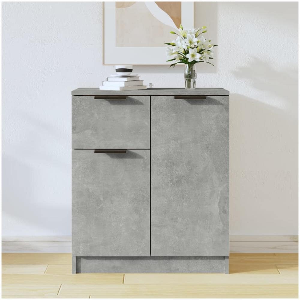Credenza Grigio Cemento 60x30x70 Cm In Legno Multistrato - Foto 1