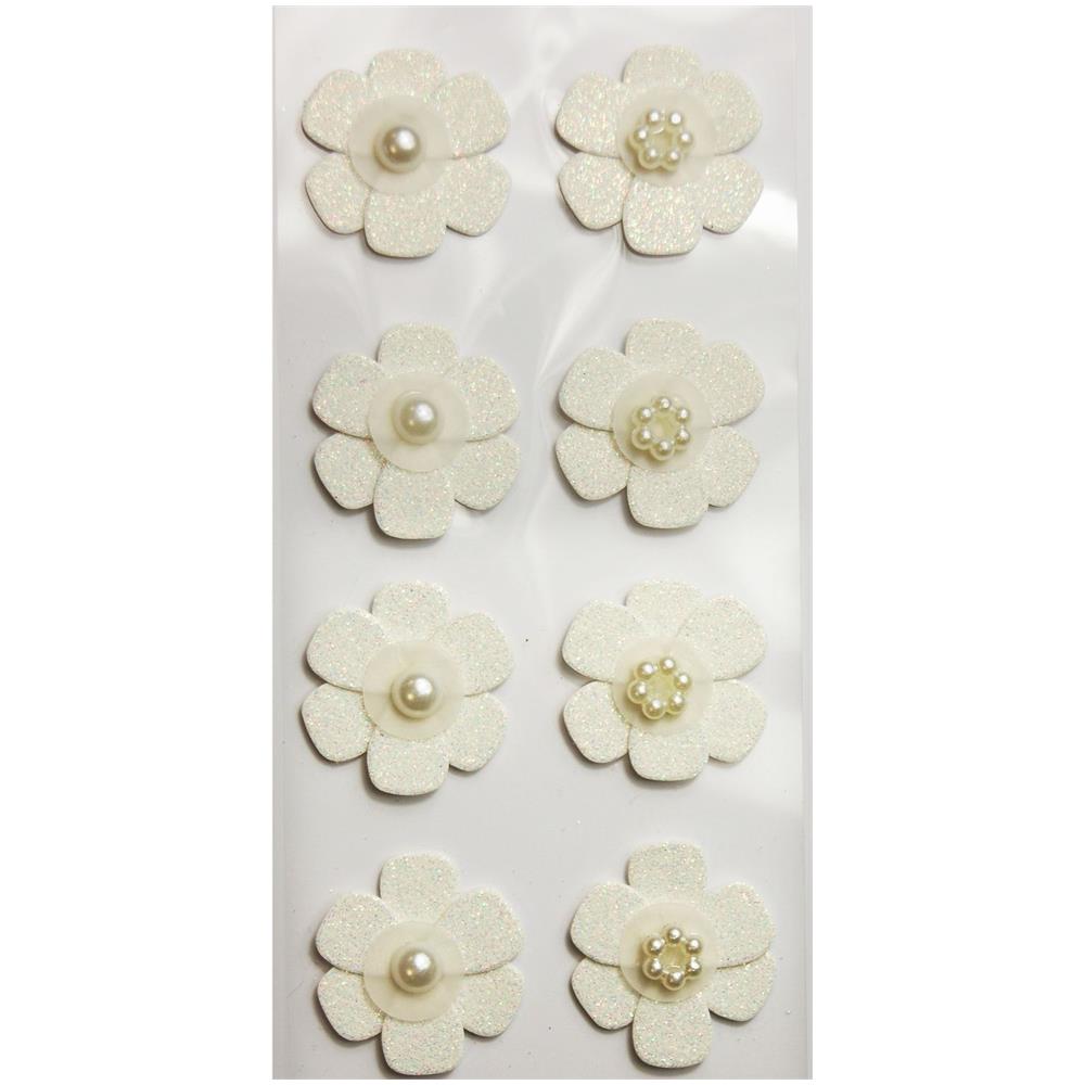 8 Adesivi 3d - Fiori Bianchi - Matrimonio - Foto 1
