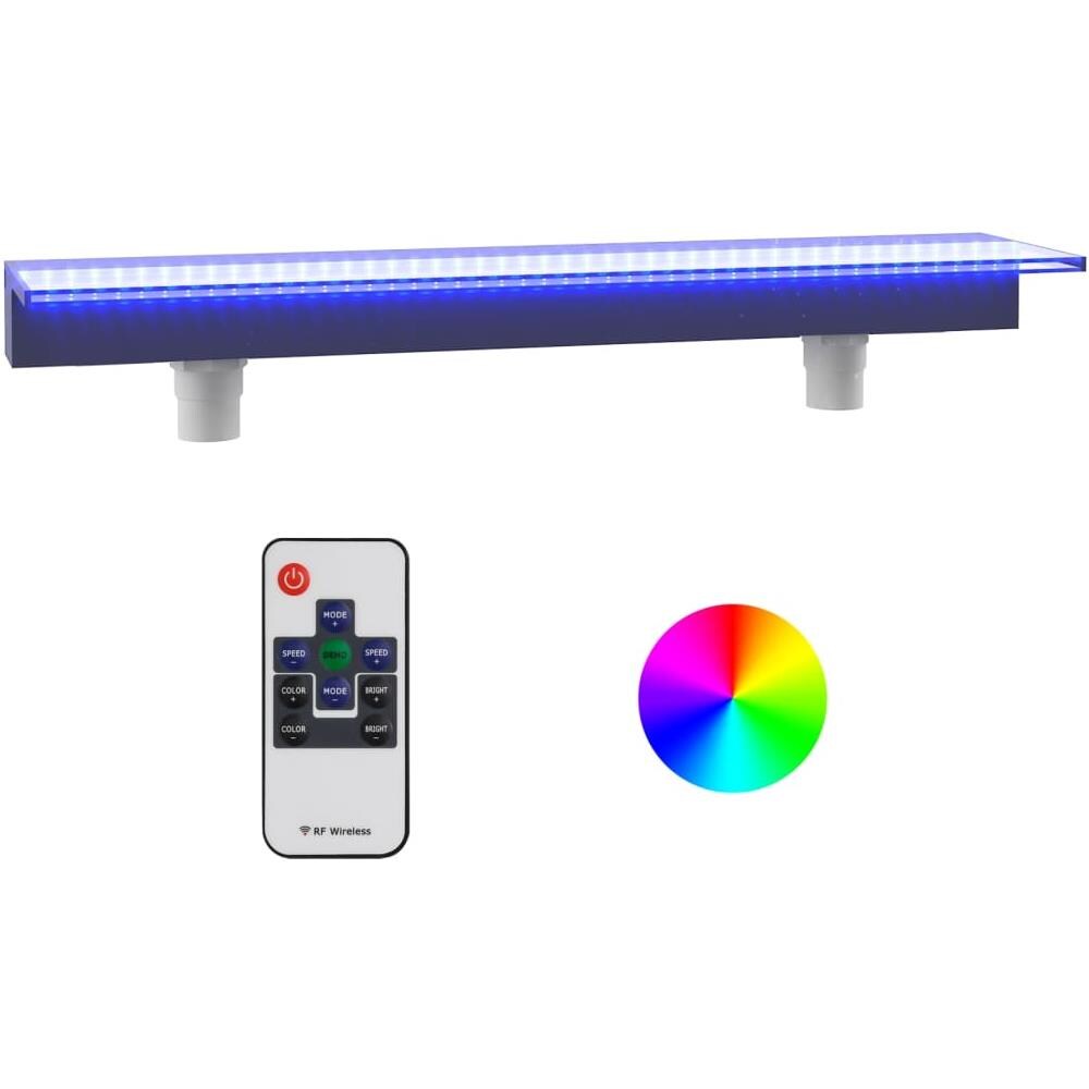 Sfioratore A Cascata Con Led Rgb Acrilico 108 Cm - Foto 2