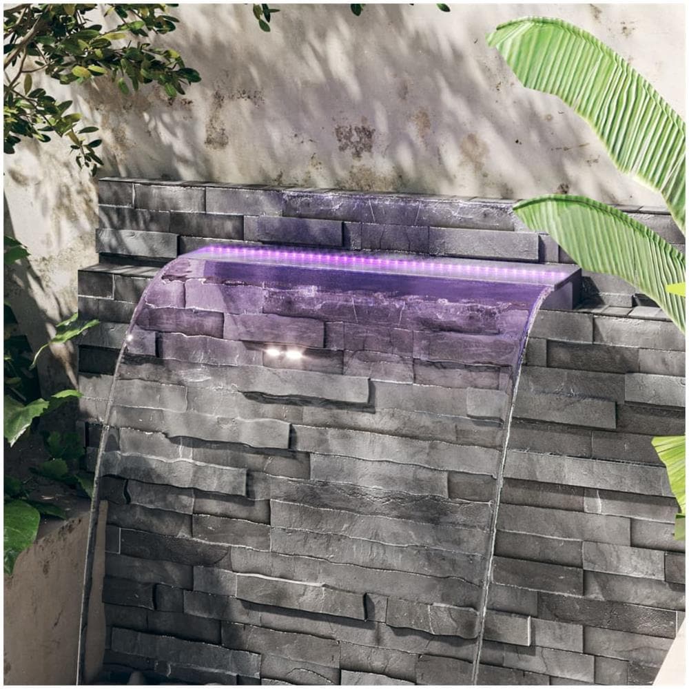 Sfioratore A Cascata Con Led Rgb Acrilico 108 Cm - Foto 1