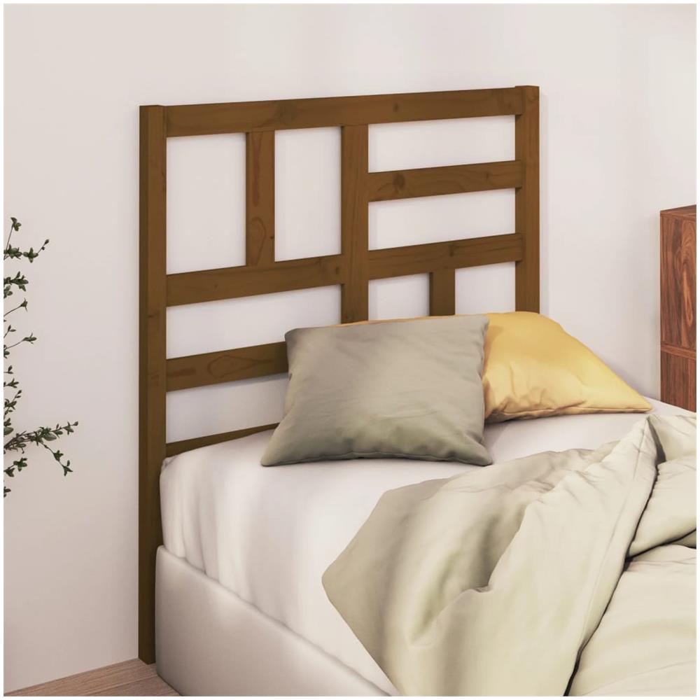 Testiera Per Letto Miele 81x4x104 Cm In Legno Massello Di Pino - Foto 1