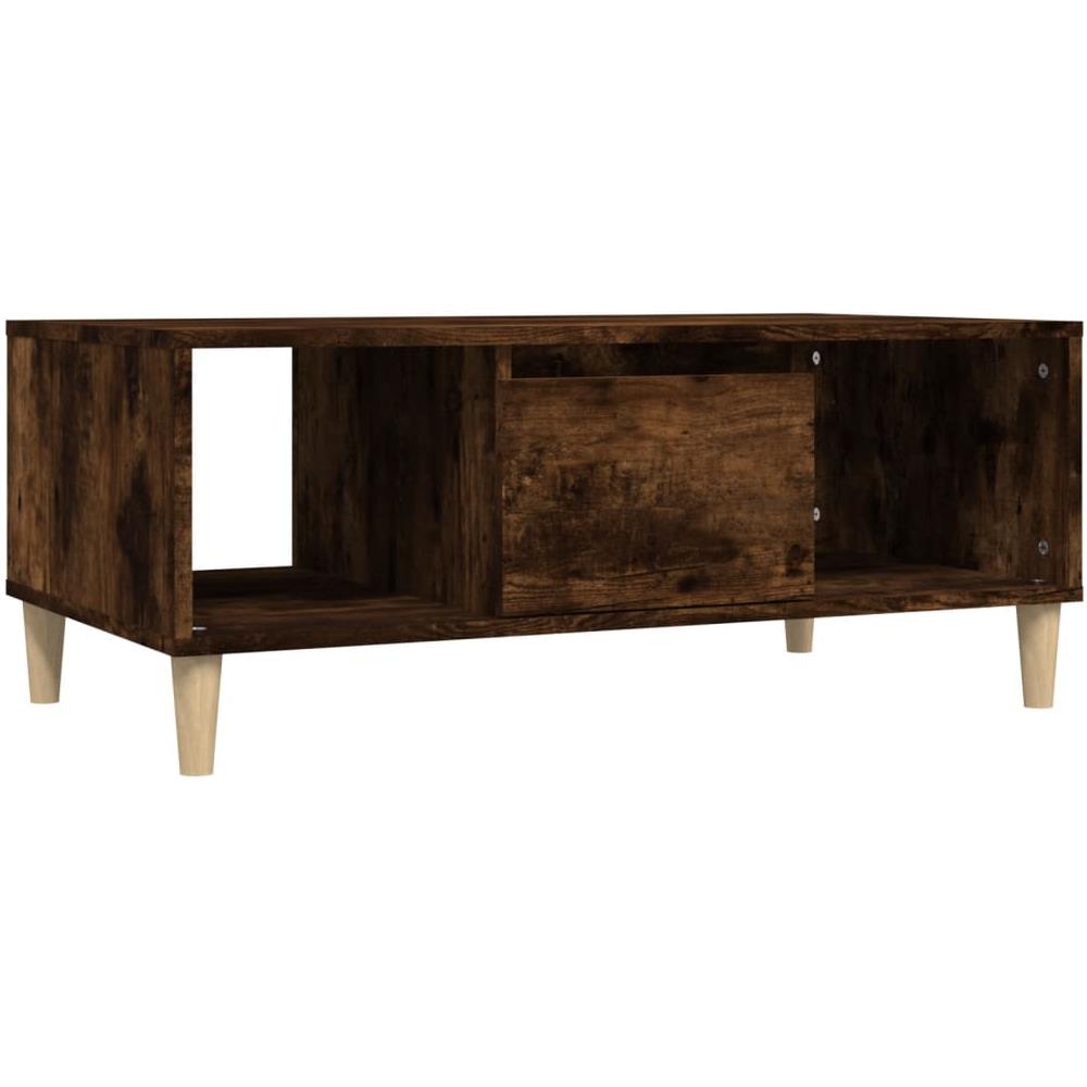 Tavolino Da Salotto Rovere Fumo 90x50x36,5 Cm Legno Multistrato - Foto 2