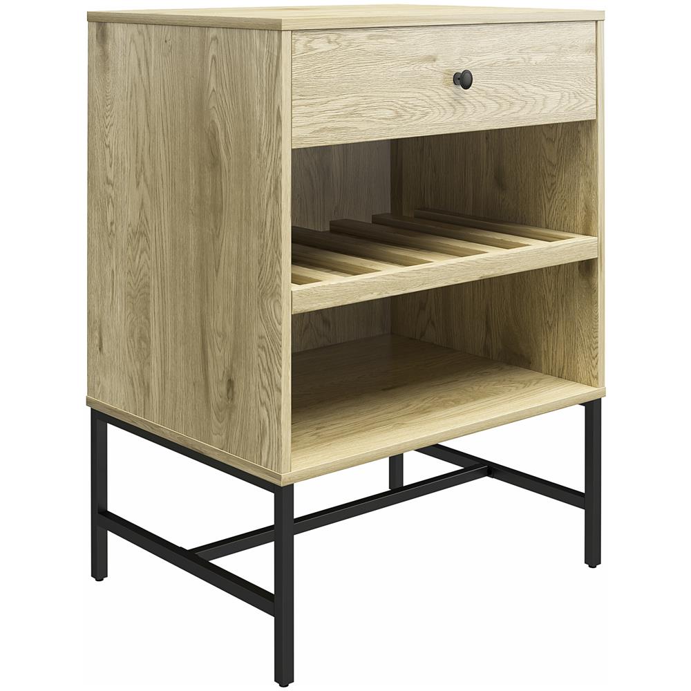 Tamlin Comodino Con 1 Cassetto In Nobilitato Agglomerato Naturale - Foto 1