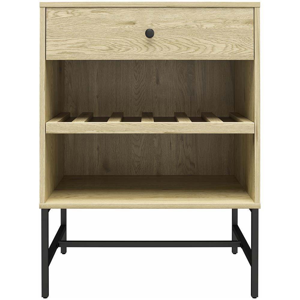 Tamlin Comodino Con 1 Cassetto In Nobilitato Agglomerato Naturale - Foto 2