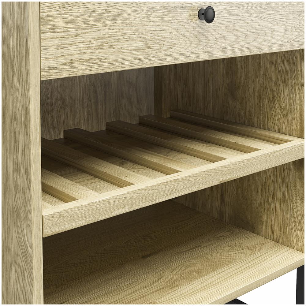 Tamlin Comodino Con 1 Cassetto In Nobilitato Agglomerato Naturale - Foto 5