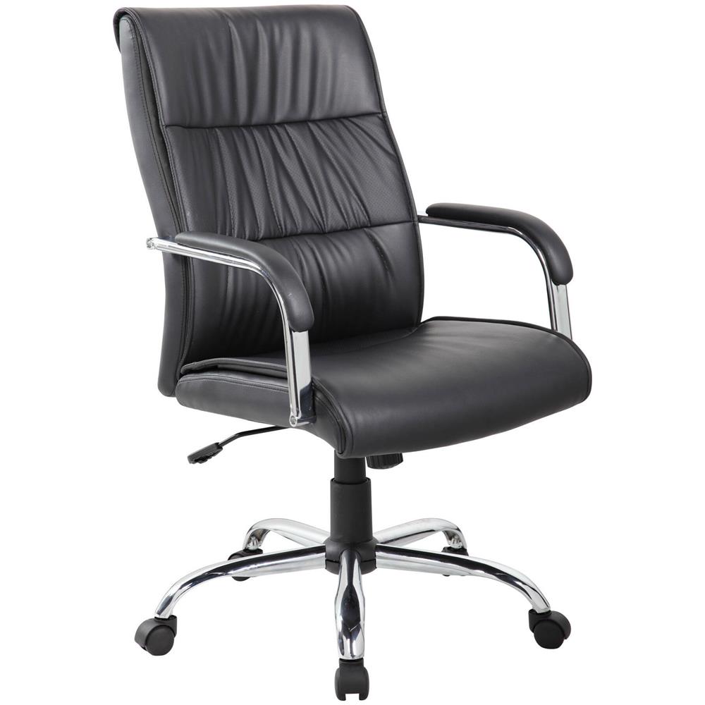 Sedia Da Ufficio Ballarat, Poltrona Direzionale Con Braccioli, Sedia Ergonomica Da Ufficio, 69x60h105/115 Cm, Nero - Foto 1