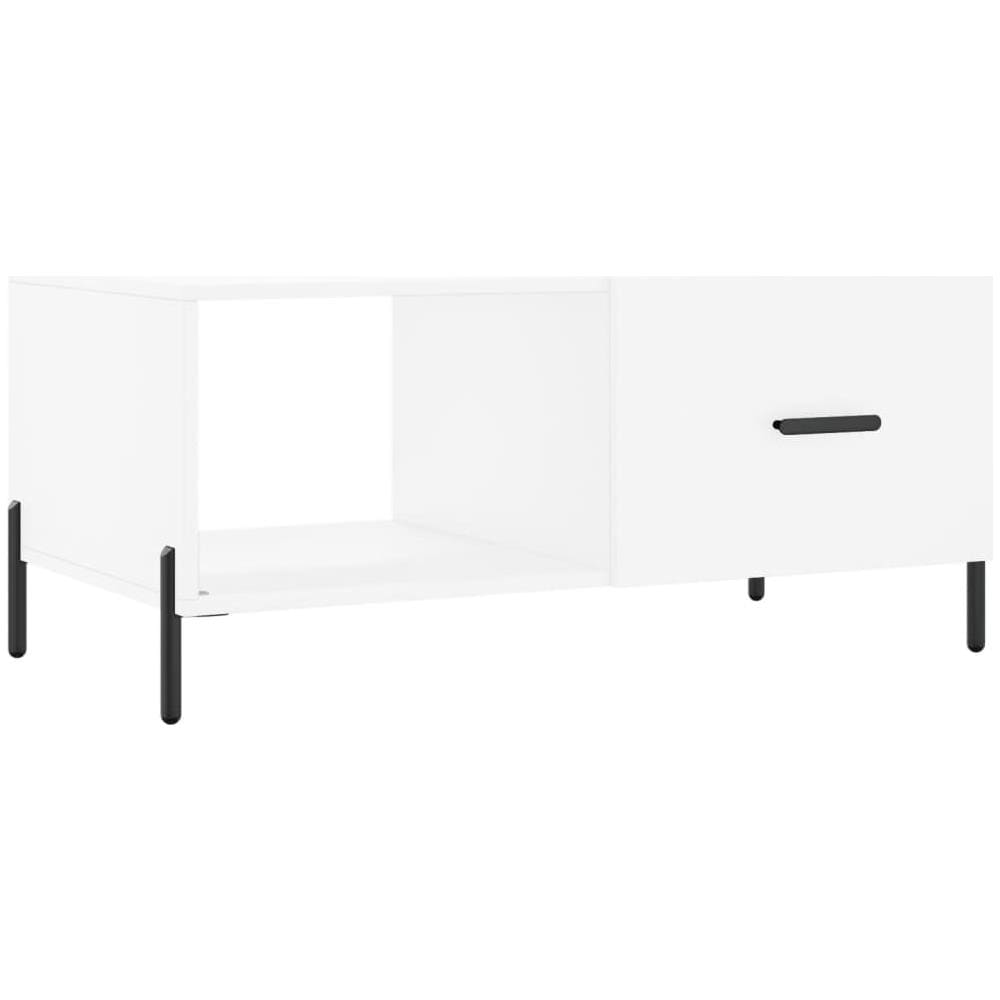 Tavolino Da Salotto Bianco 90x50x40 Cm In Legno Multistrato - Foto 2