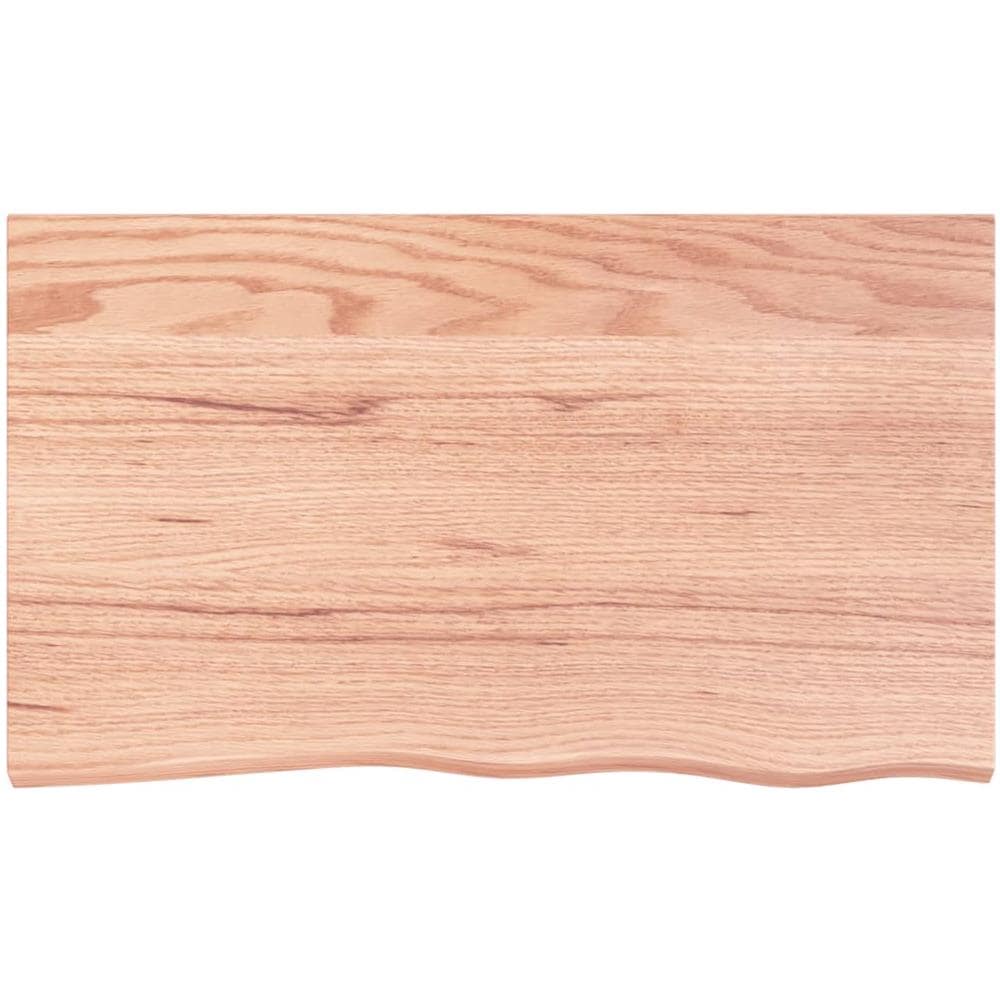 Ripiano Muro Marrone Chiaro 100x60x2cm Massello Rovere Trattato - Foto 2
