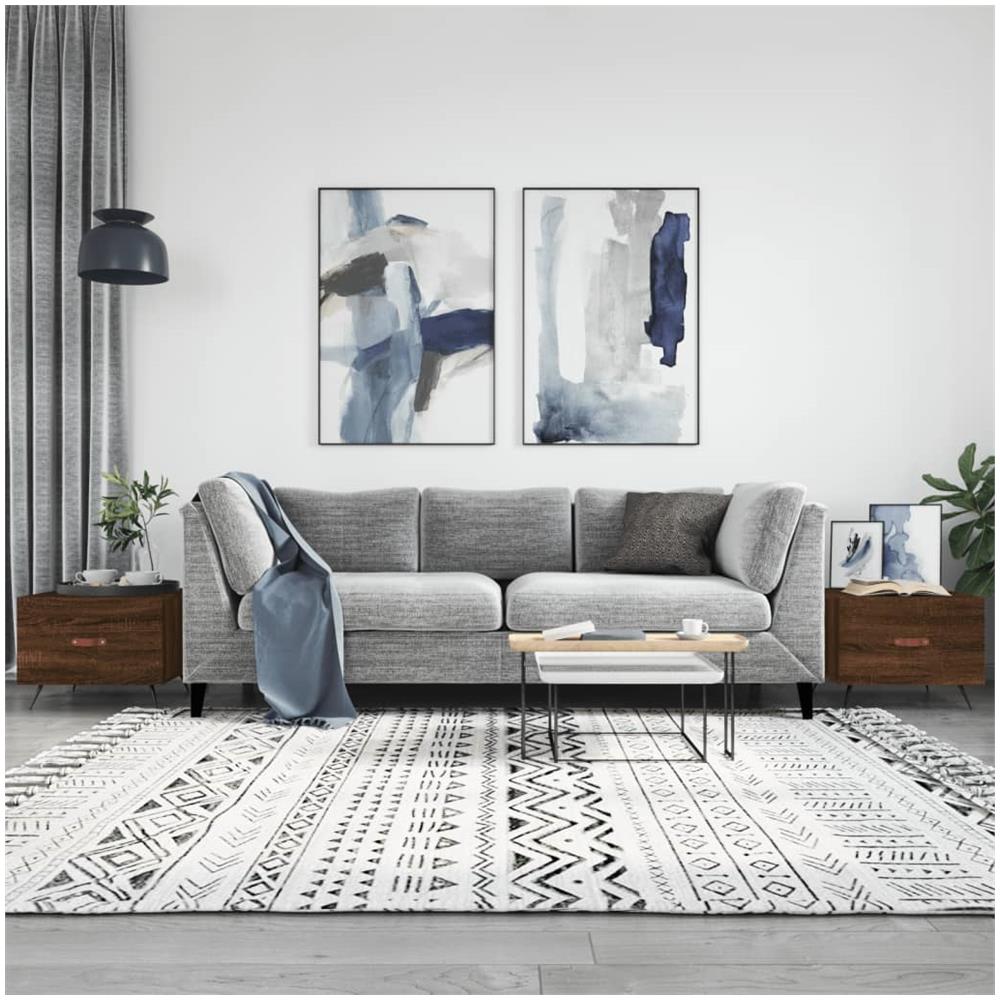 Tavolini Salotto 2 Pz Rovere Marrone 50x50x40 Legno Multistrato - Foto 1
