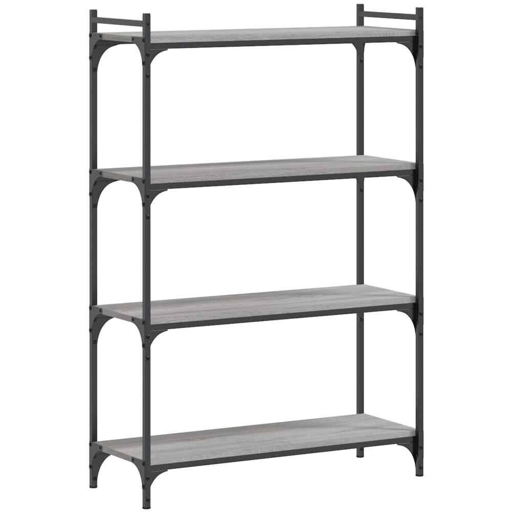 Libreria 4 Ripiani Grigio Sonoma 80x30x120cm Legno Multistrato - Foto 2