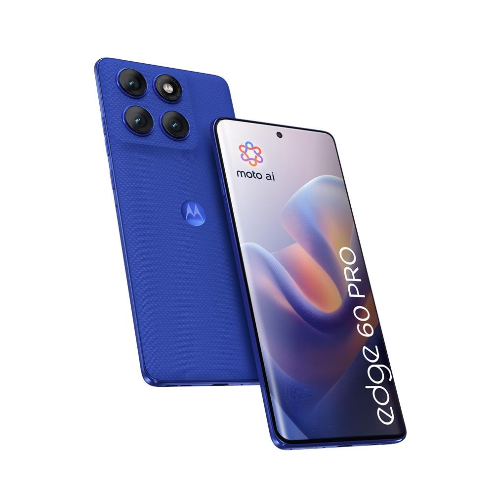 Edge 60 Pro 5G con Moto AI 512GB 12GB Ram Display 6.67" pOLED 120Hz, Main Camera 50+50+10M Selfie 50MP NanoSIM + eSIM USB tipo-C Android 15 Dimensity 8350 6000mAh, Pantone Dazzling Blue - Foto 1