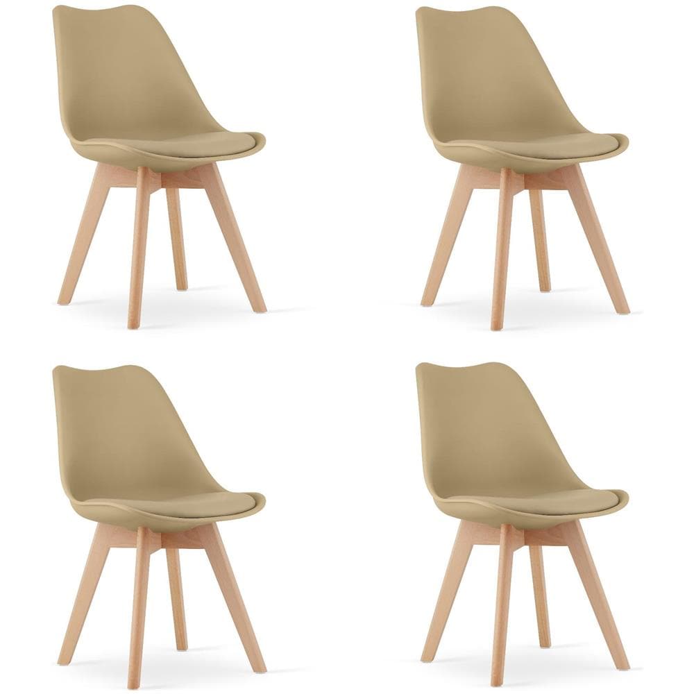 Sedia RIXK - Design moderno beige scuro per soggiorno x 4 - Foto 1