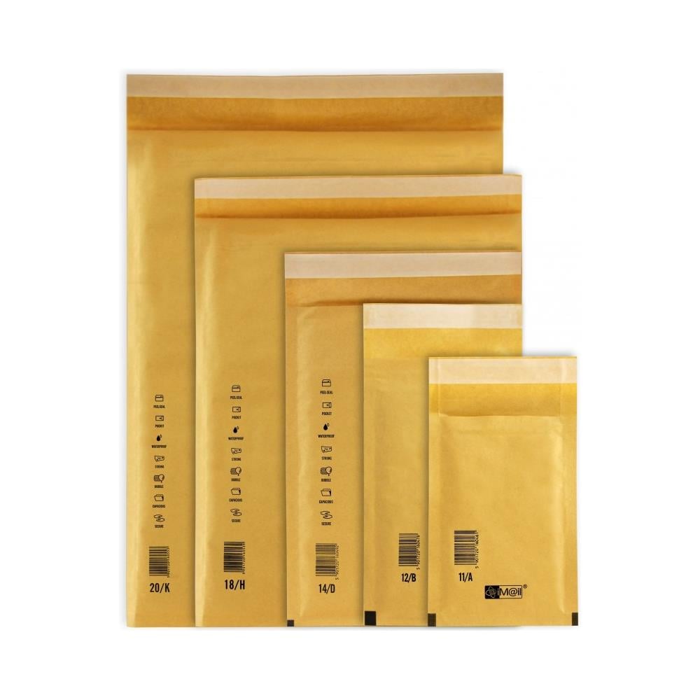 Buste Imbottite Blasetti 16x18 Cm - 50 Pezzi Per Spedizioni CD, Con Bolle D'aria