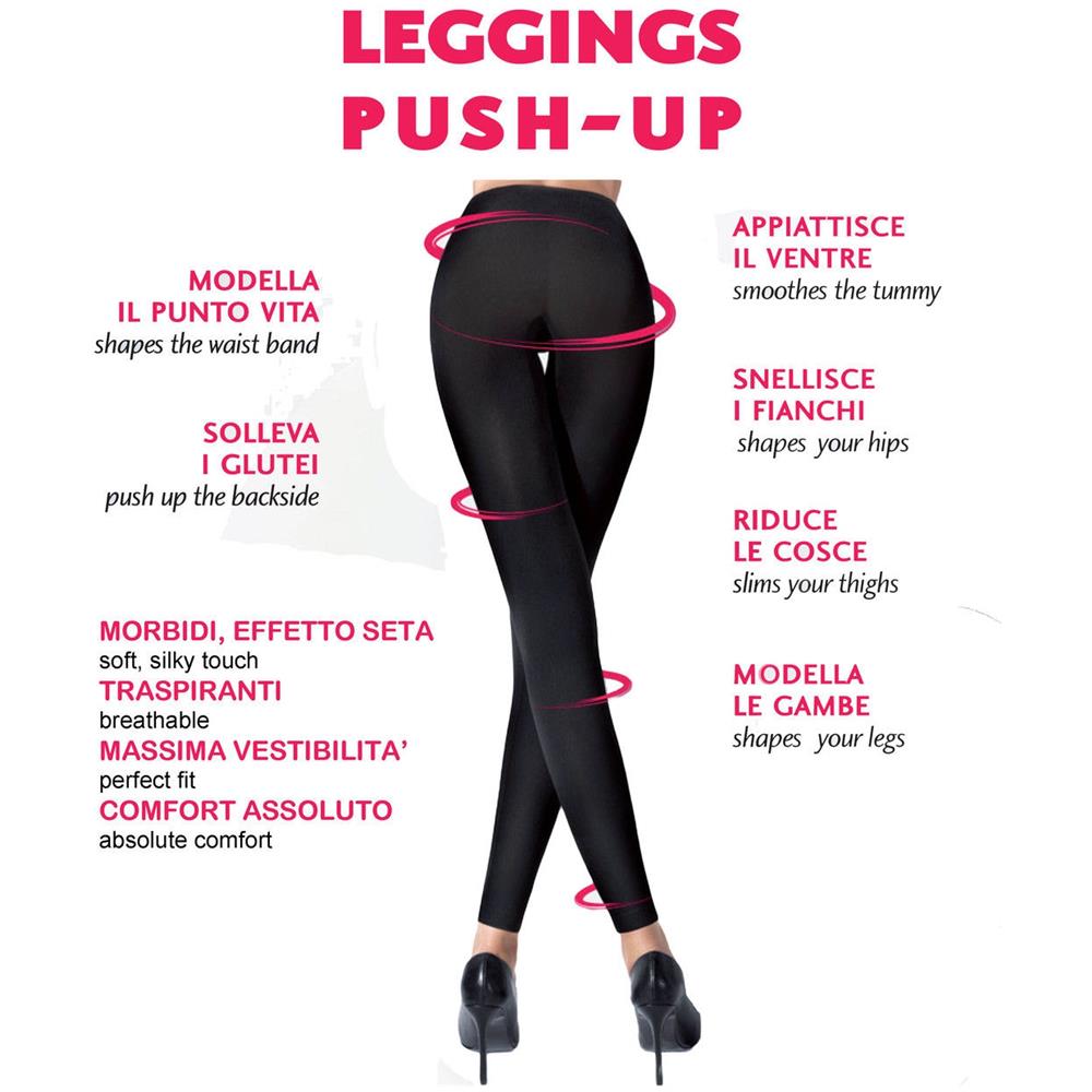 Leggings Donna Pantacollant Nero Blu Grigio Pantalone Donna Alza Glutei - Blu - Foto 1