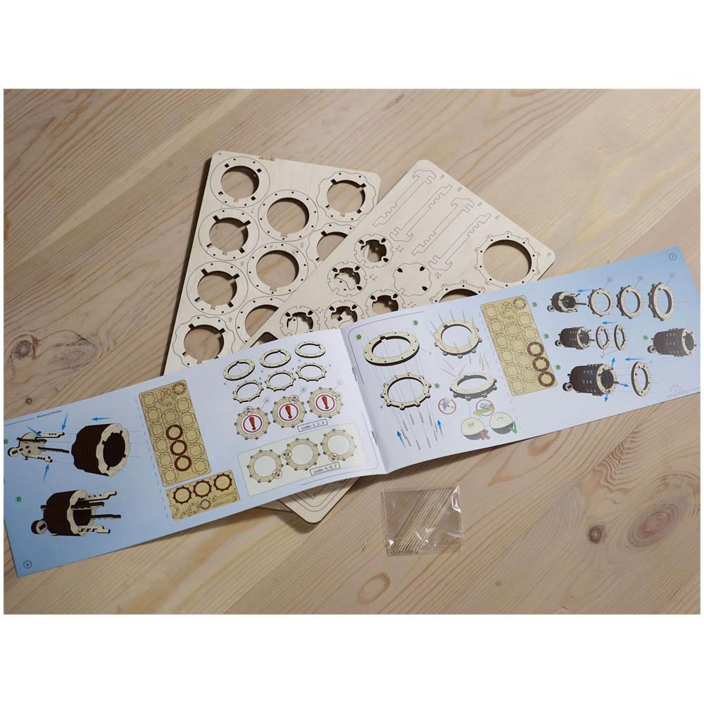 Puzzle in Legno 3D - Lucchetto a Combinazione - 34 Pezzi - Foto 12