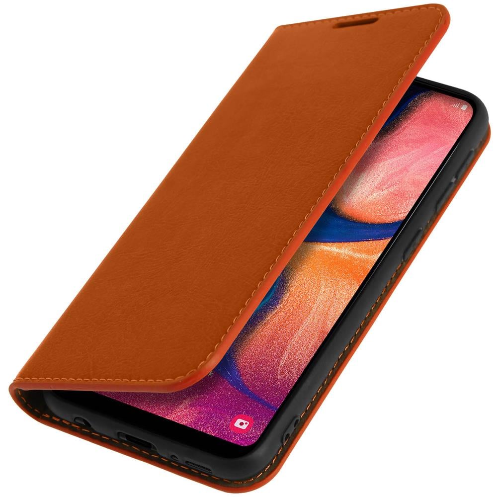 Custodia Samsung Galaxy A20epelle Portafoglio Funzione Stand - Camel - Foto 5