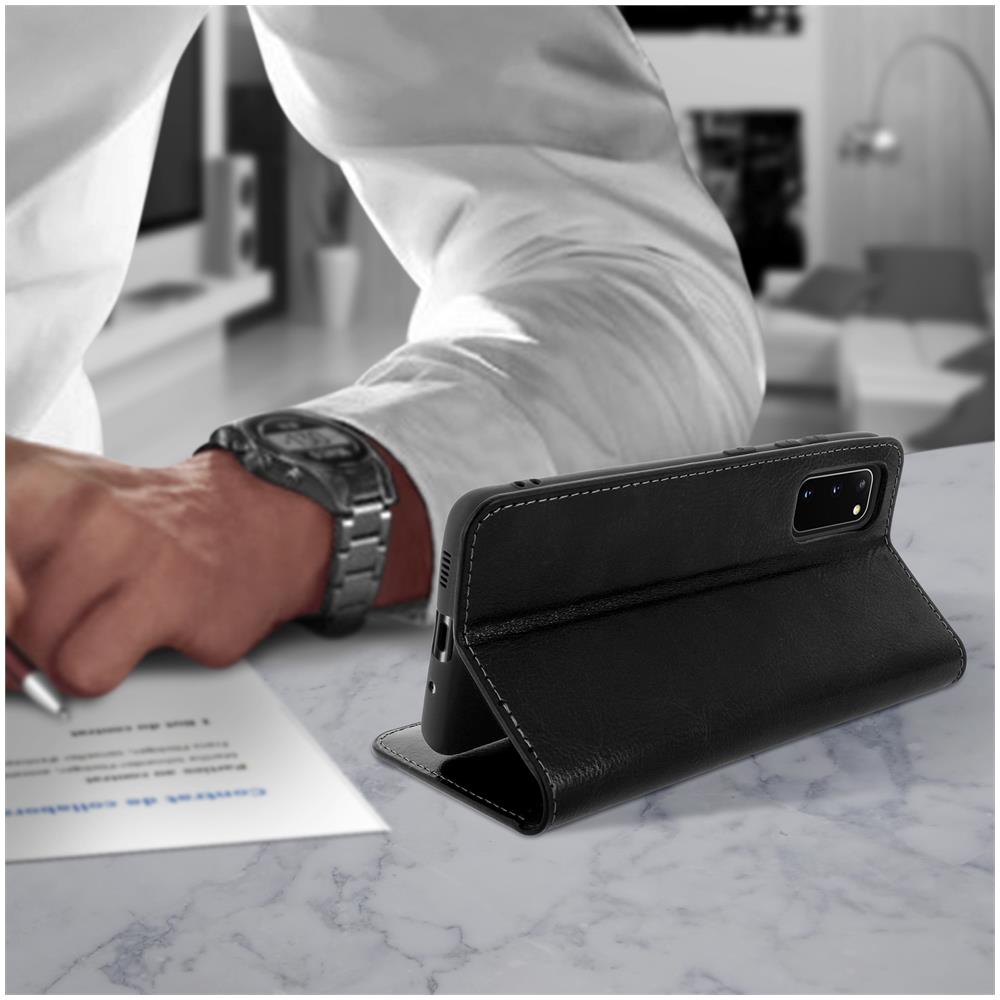 Custodia Samsung Galaxy S20pelle Portafoglio Funzione Stand - Nero - Foto 2