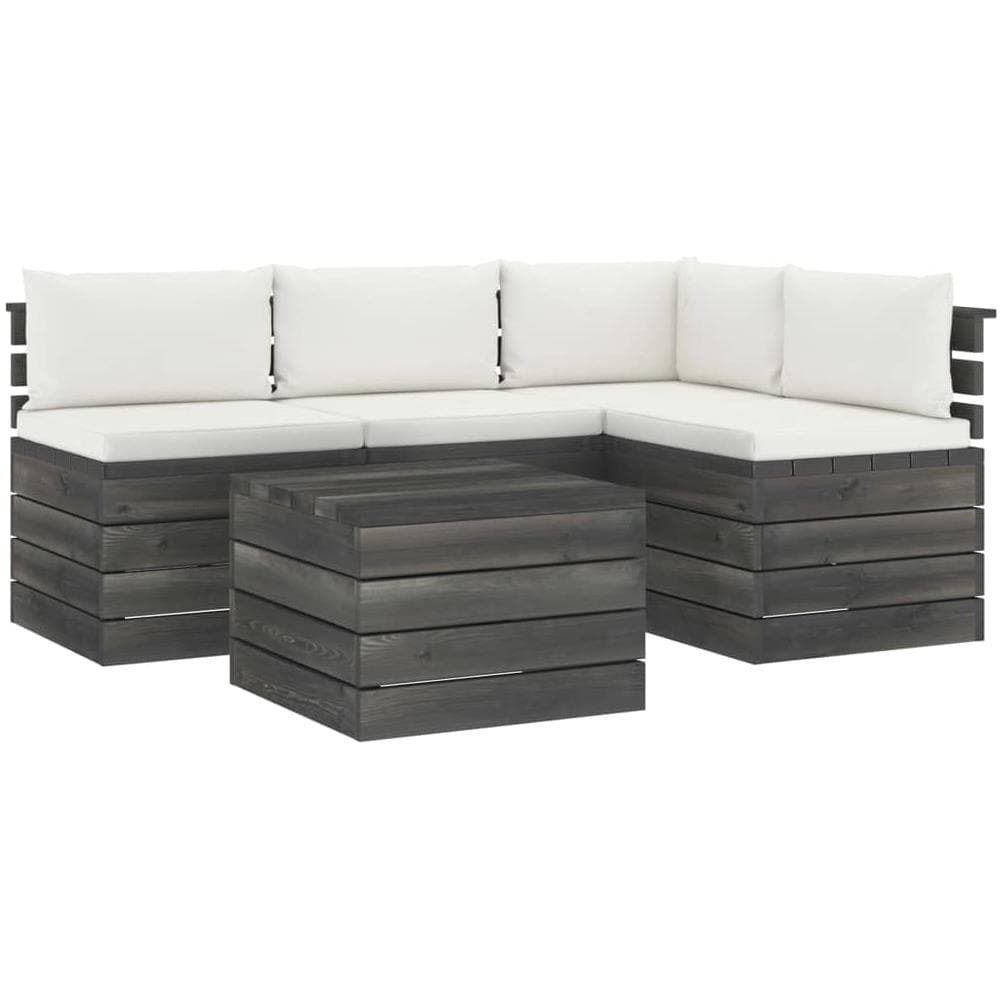 Maison Exclusive - Set Divani Da Giardino Su Pallet 4 Pz Con Cuscini Massello Pino 88071938