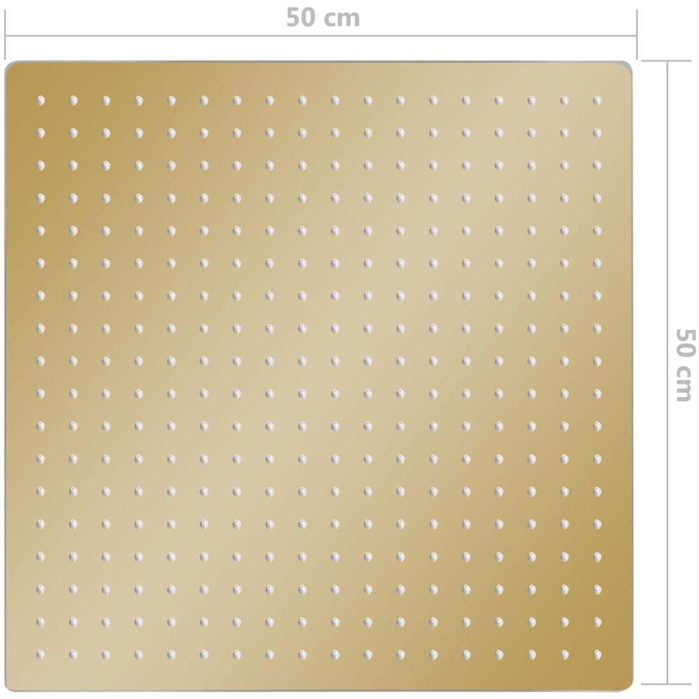 Testa Doccia A Pioggia In Acciaio Inox 50x50 Cm Quadrata Oro - Foto 7