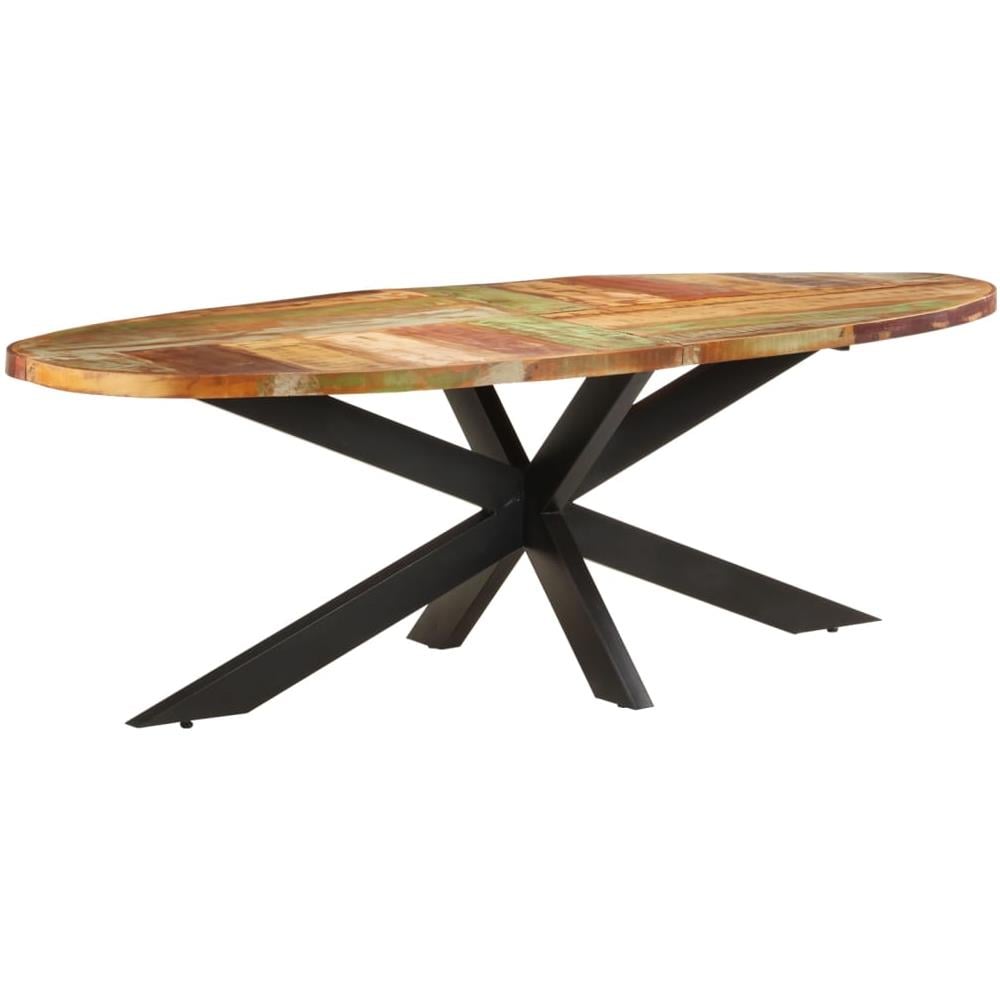 Tavolo Da Pranzo 240x100x75 Cm In Legno Massello Di Recupero - Foto 1