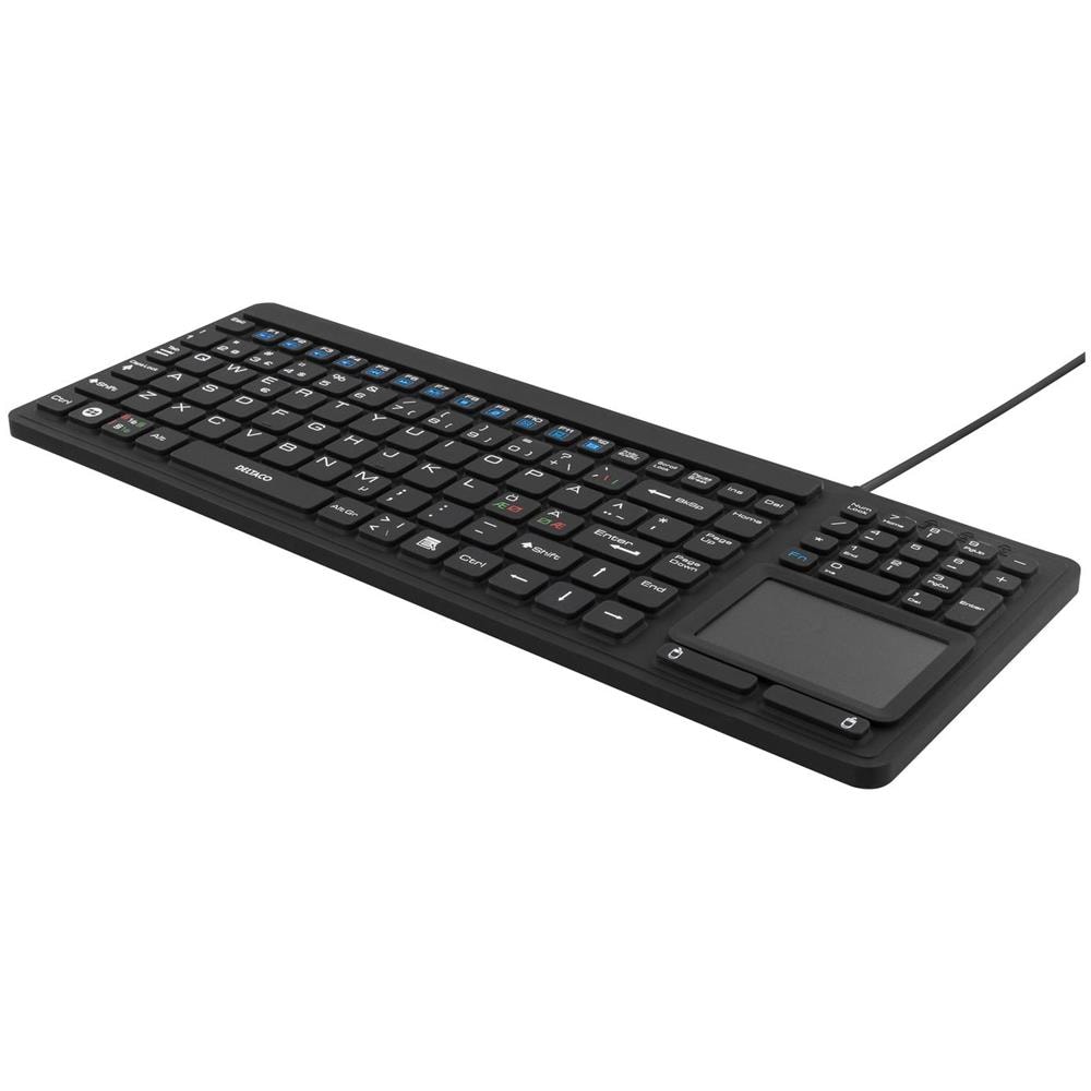 Tastiera In Silicone Con Touchpad, Ip68, 105 Tasti, Nera - Foto 1