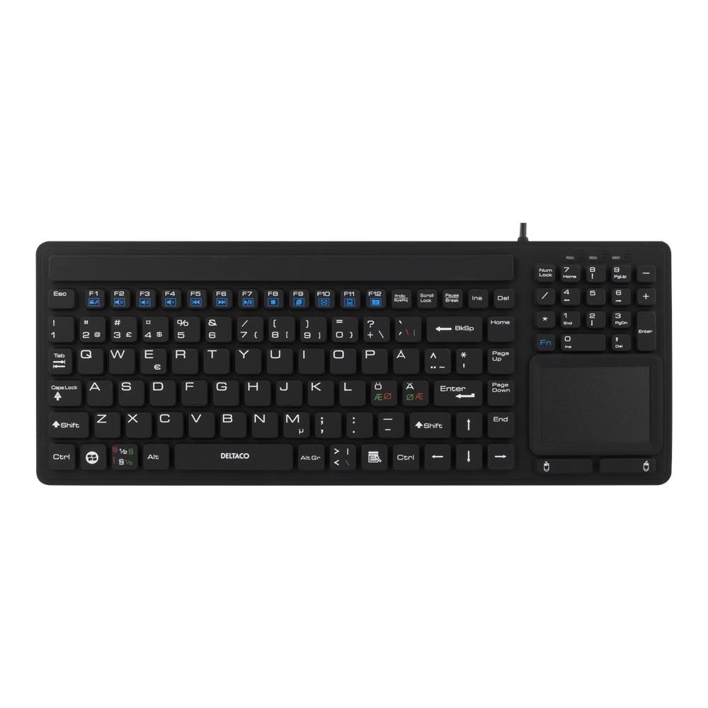 Tastiera In Silicone Con Touchpad, Ip68, 105 Tasti, Nera - Foto 2