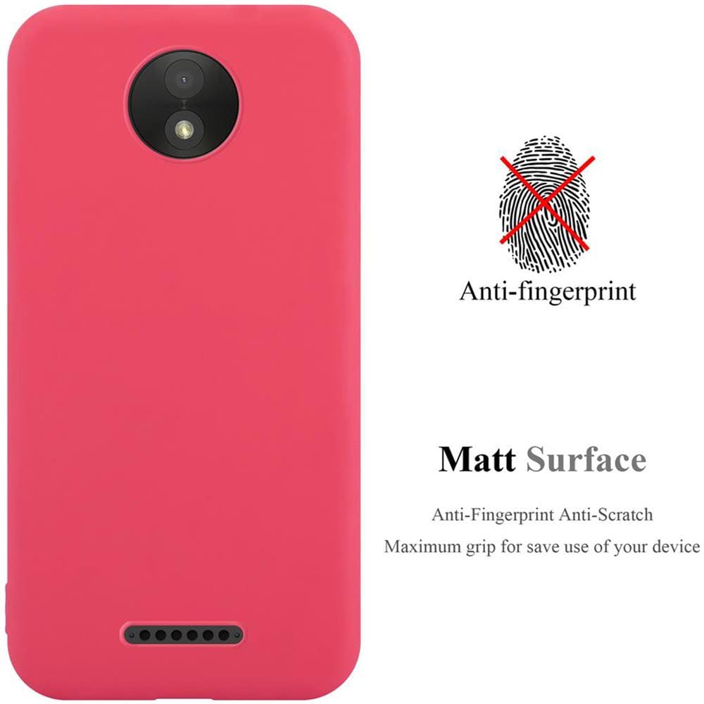 Custodia Compatibile Con Motorola Moto C In Candy Rosso - Coperchio Protettivo In Silicone Tpu Flessibile - Foto 2