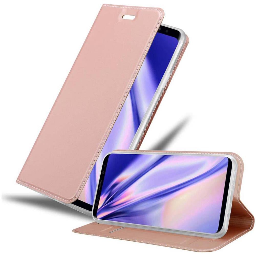 Custodia Compatibile Con Samsung Galaxy S9 Plus In Classy Oro Rosa - Coperchio Protettiva Con Chiusura Magnetica, Funzione Stand E Tasca Per Le Carte - Foto 1