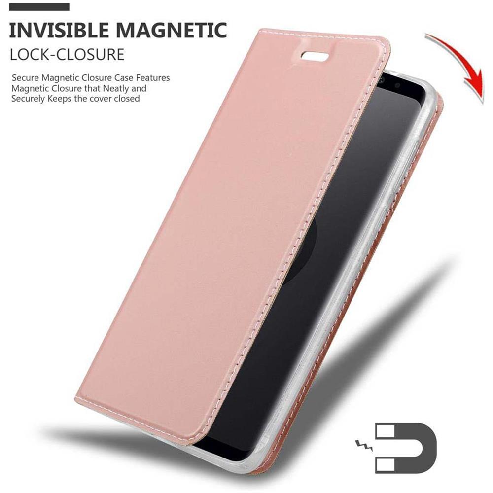 Custodia Compatibile Con Samsung Galaxy S9 Plus In Classy Oro Rosa - Coperchio Protettiva Con Chiusura Magnetica, Funzione Stand E Tasca Per Le Carte - Foto 8