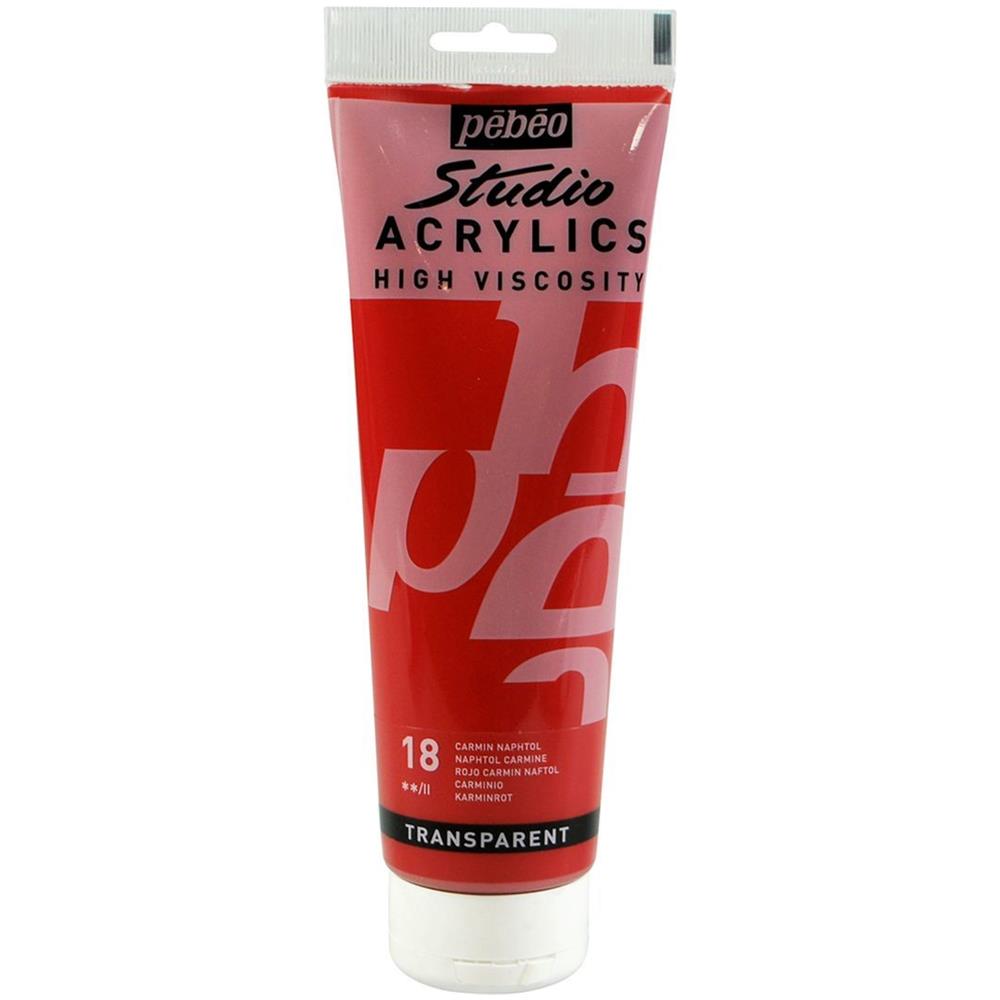 Pittura Acrilica Trasparente - Carmine - 250 Ml - Foto 1