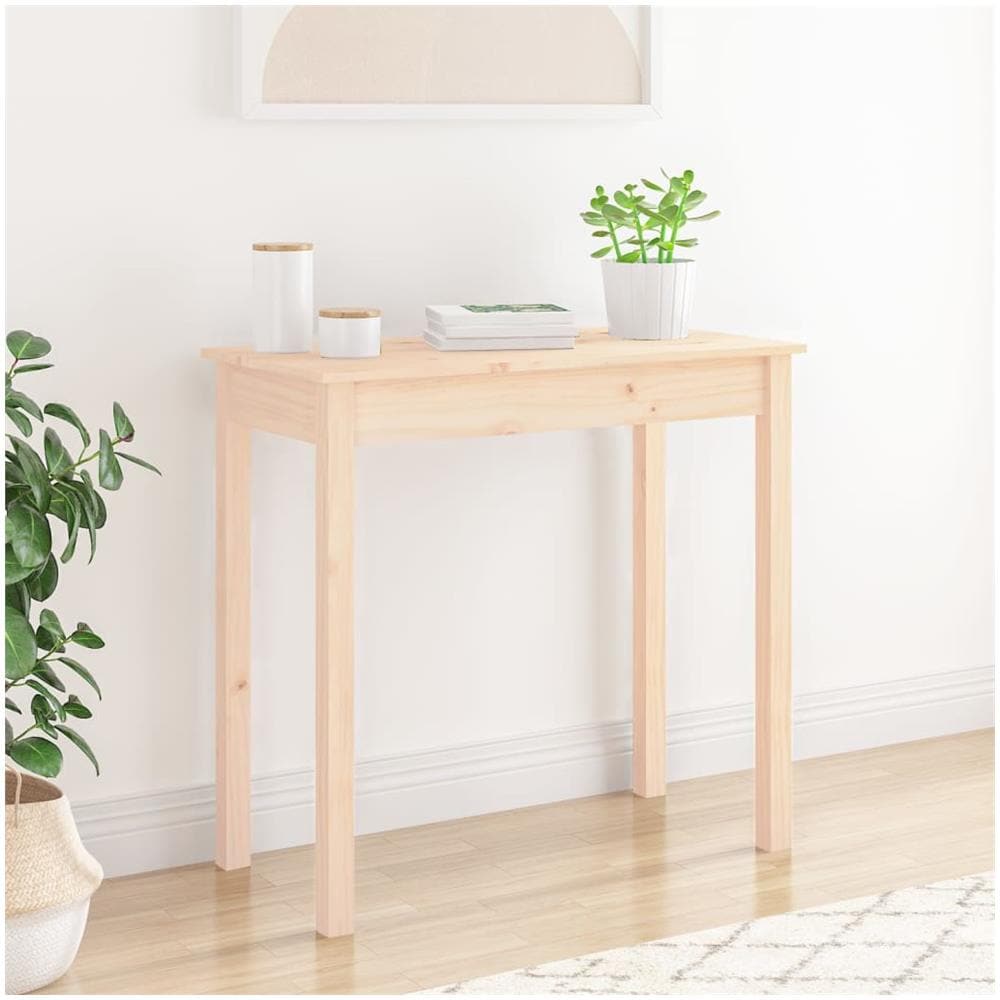 Tavolo Consolle 80x40x75 Cm In Legno Massello Di Pino - Foto 1