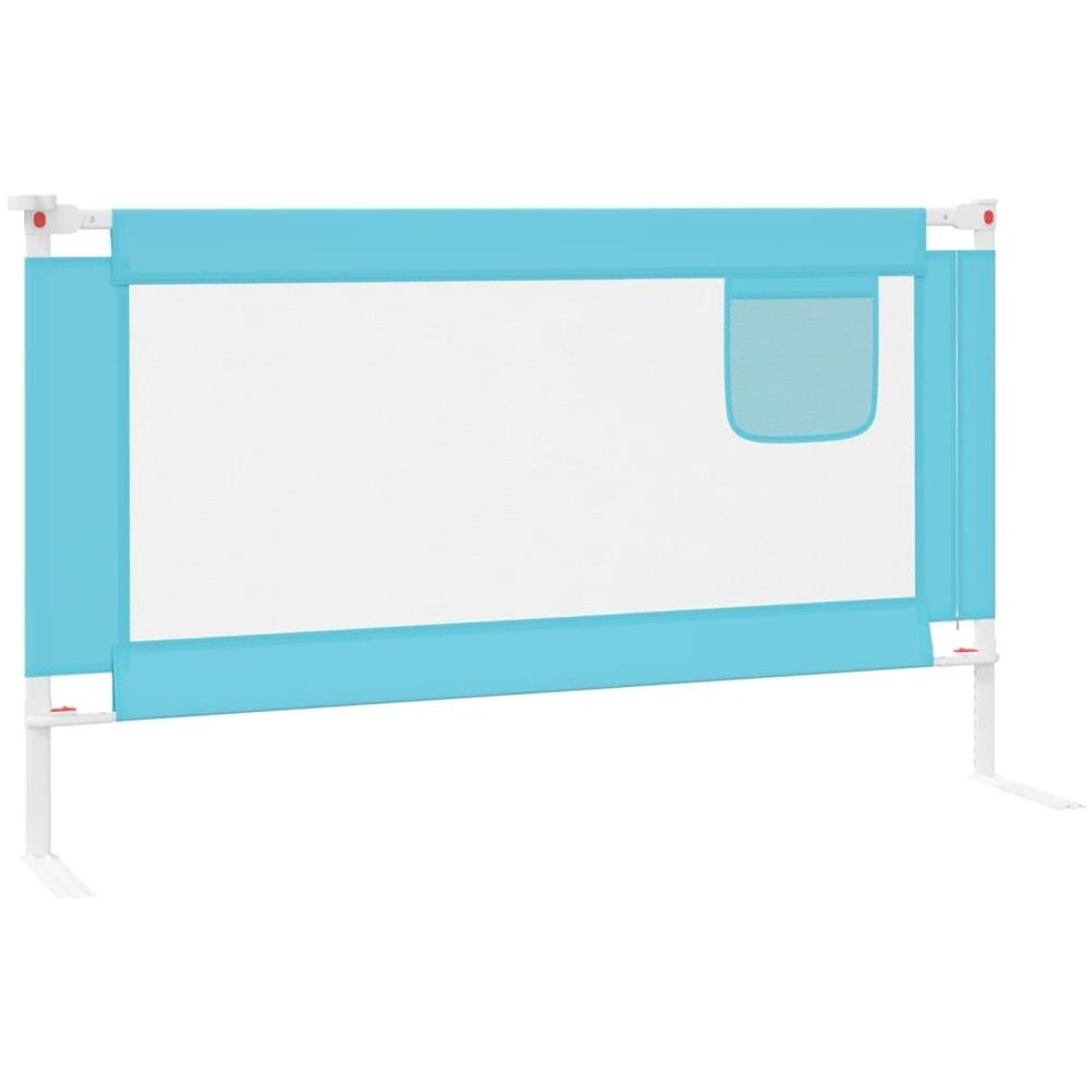 Sponda Letto di Sicurezza per Bambini Blu 140x25 cm in Tessuto - Foto 2