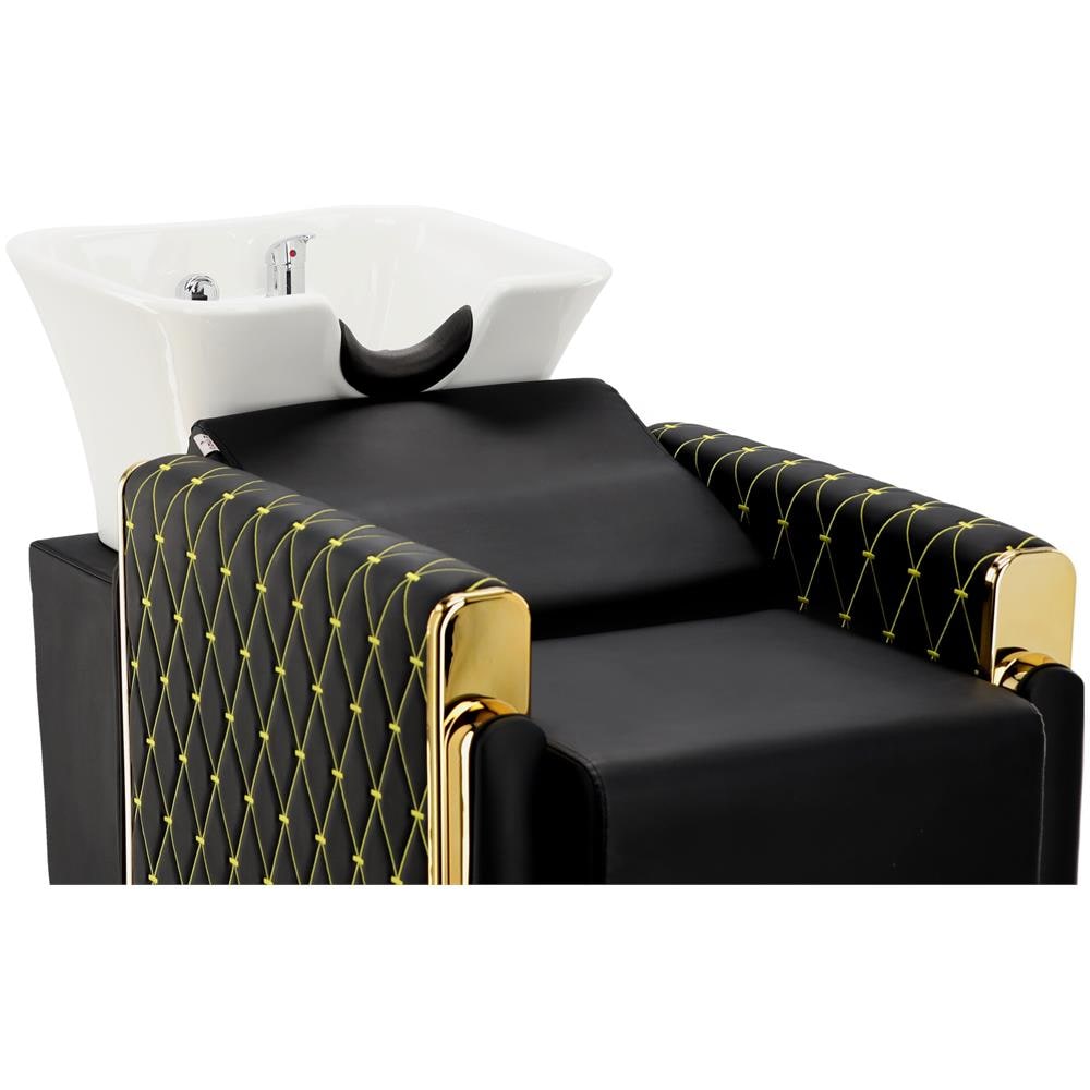 Lavatesta Per Parrucchieri Barbieri Cento Con Poggiapiedi Per Il Salone Vasca Mobile In Ceramica Miscelatore Doccetta - Foto 7