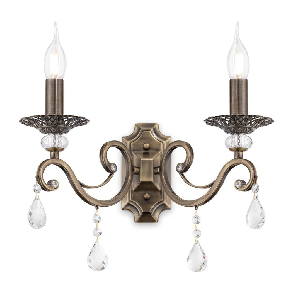 Applique Contemporanea Grace Metallo Ottone 2 Luci - Foto 1