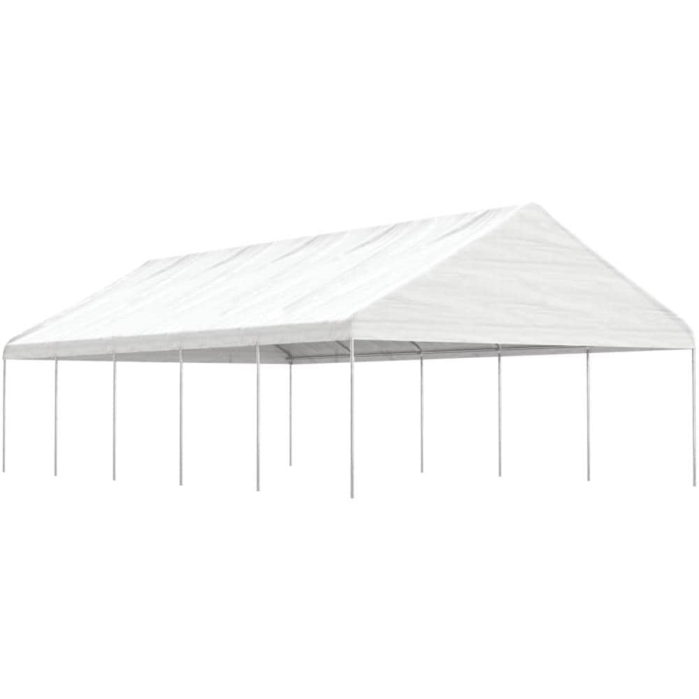 Gazebo Con Tetto Bianco 11,15x5,88x3,75 M In Polietilene - Foto 1