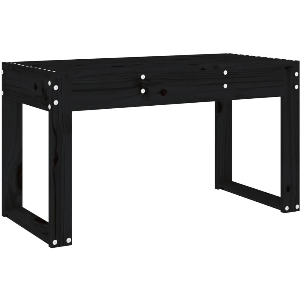 Panca da Giardino Nera 80x38x45 cm in Legno Massello di Pino - Foto 2