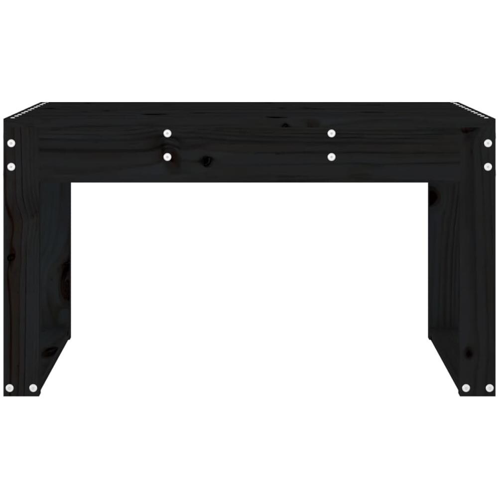 Panca da Giardino Nera 80x38x45 cm in Legno Massello di Pino - Foto 3