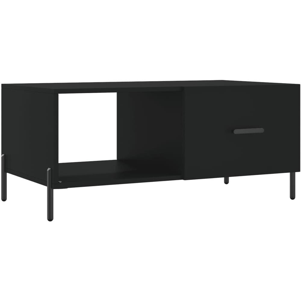 Tavolino Da Salotto Nero 90x50x40 Cm In Legno Multistrato - Foto 2