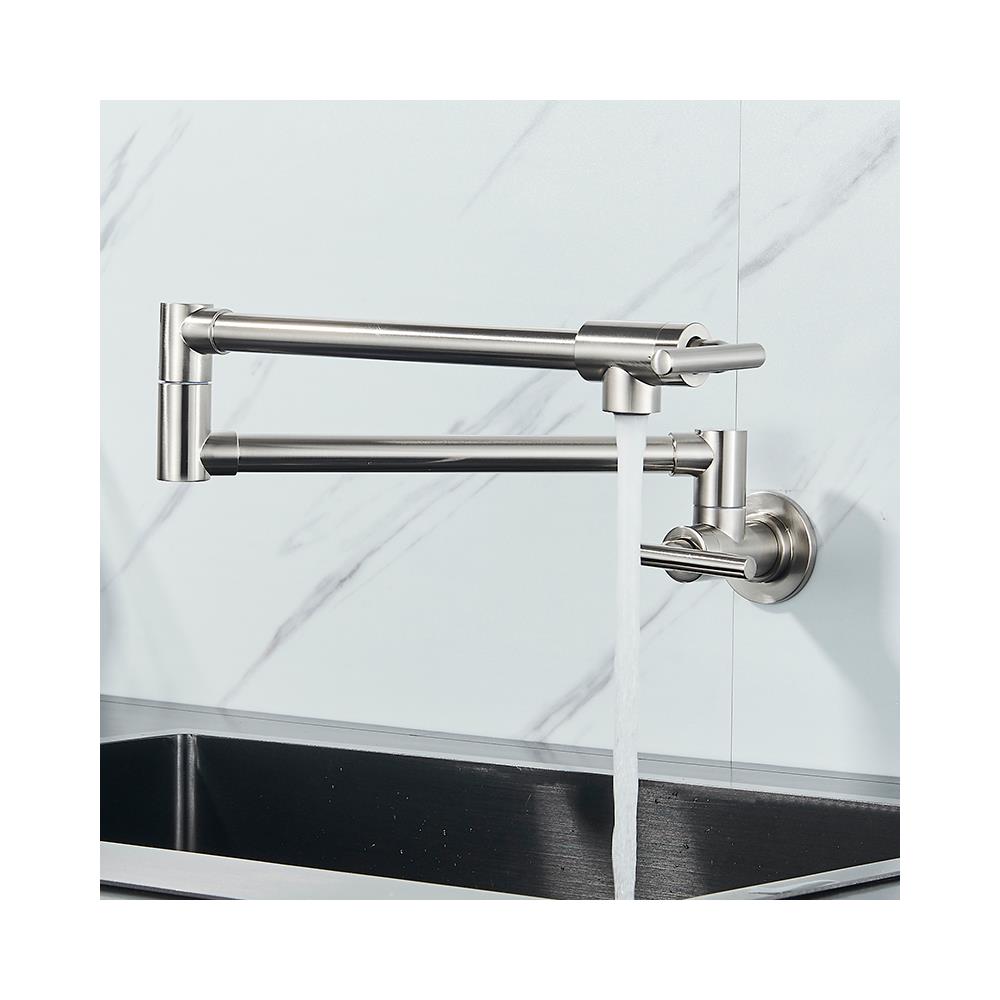 Rubinetto per lavello da cucina, Blackswan, tipo M244, per installazione sopra il lavello o il fornello, modello nichel opaco, misura 64 cm - Foto 4