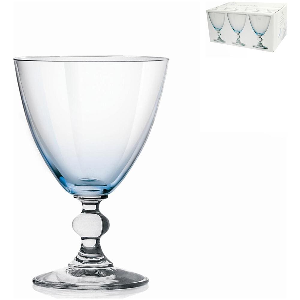 Confezione 6 Calici In Vetro Splendor Cielo Acqua Cl25 Calici Vino Bicchieri Tavola - Foto 1