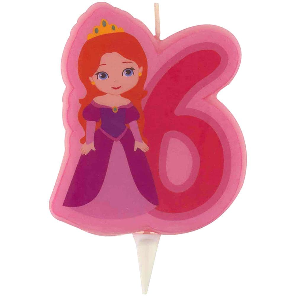 Candelina Di Compleanno Principessa Numero 6 Taglia Unica - Foto 1