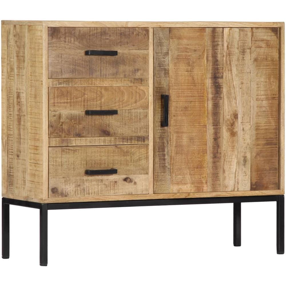 Credenza 88x30x71 Cm Legno Massello Di Mango - Foto 1