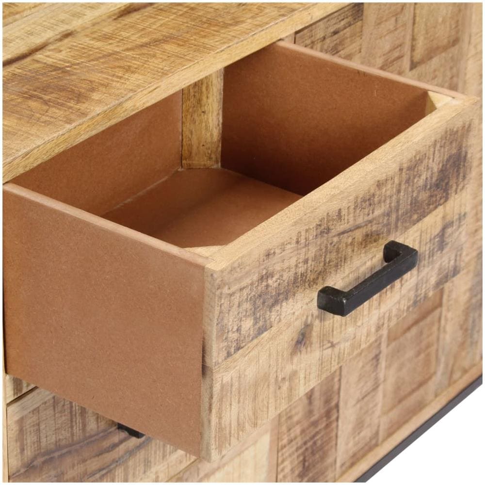 Credenza 88x30x71 Cm Legno Massello Di Mango - Foto 9