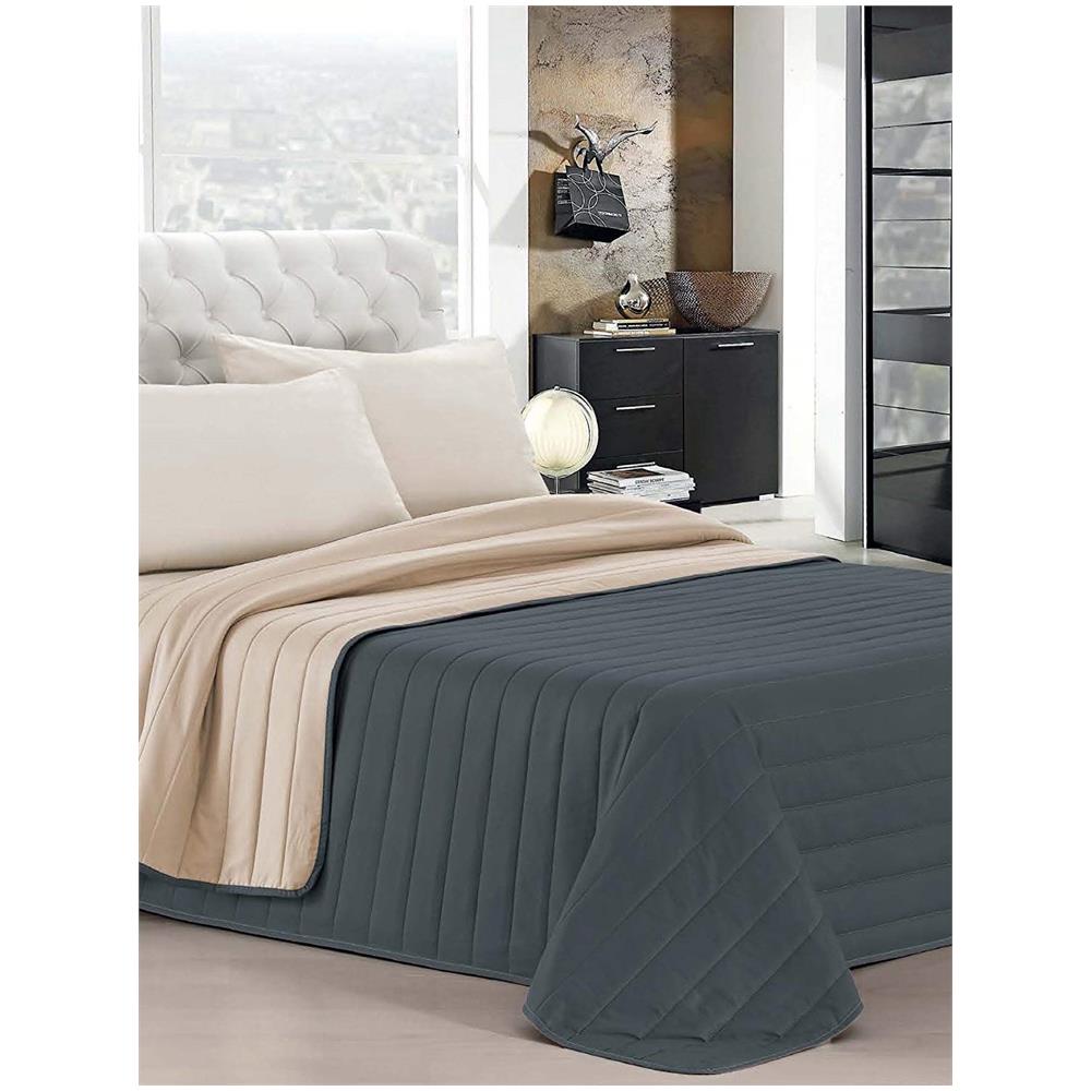 Elegant Trapunta Matrimoniale, 2 Posti, Grigio Scuro / panna, 260 X 270 Cm - Foto 1