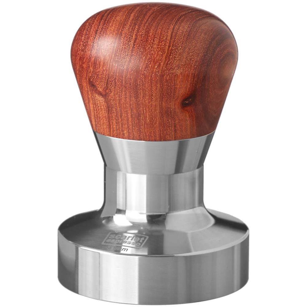 Scarlet Espresso Tamper ""passion"" Con Impugnatura Ergonomica E Base In Acciaio Inox 58 Mm Sandalo - Rosso - Foto 1