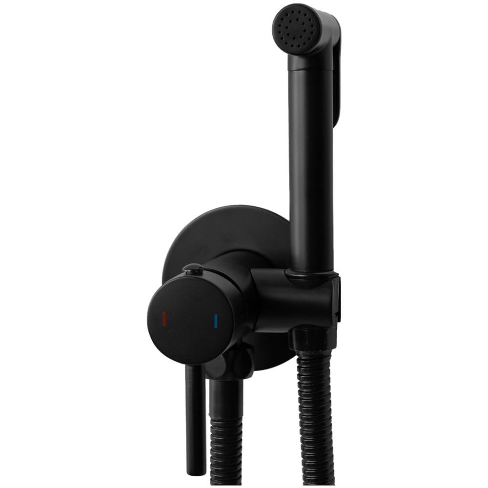 Rubinetto Bidet Miscelatore Ceramica Manico 1,2m Tubo Flessibile Ottone Nero - Foto 1
