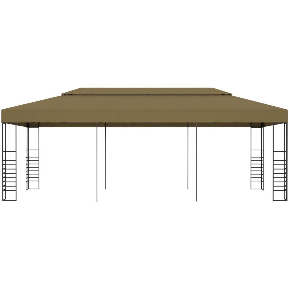 Gazebo da Giardino 6x3x2,7 m Grigio Talpa 180 g / m² - Foto 3