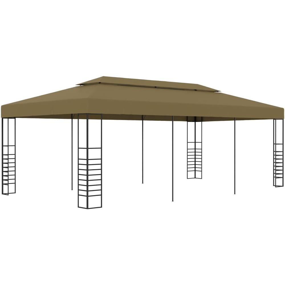 Gazebo da Giardino 6x3x2,7 m Grigio Talpa 180 g / m² - Foto 1